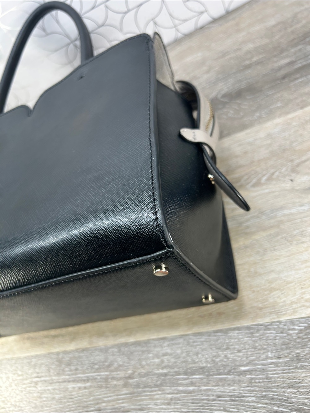 8554 Kate Spade black gray Spencer satchel 270968554 - Picture 11 of 14